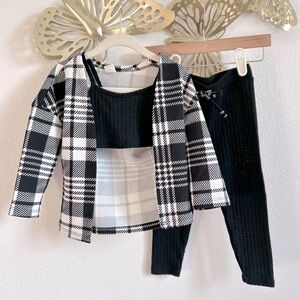 3 Piece Waffle Knit Matching Set